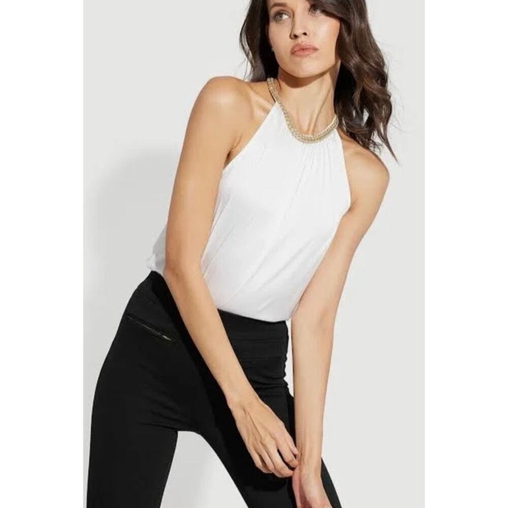 NEW NWT Generation Love Paris Chain Halter Top White size XS